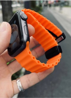 Green Tiger Magnetic Buckle Strap For Watch Band Ultra 2 42/44/45/49mm Orange  - Image 2