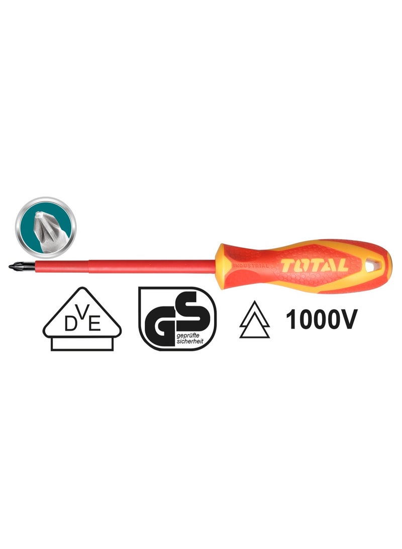 TOTAL TOTAL  Insulated ScrewDriver 1000V PZ2 X 100 THTISPZ2100 - Image 3
