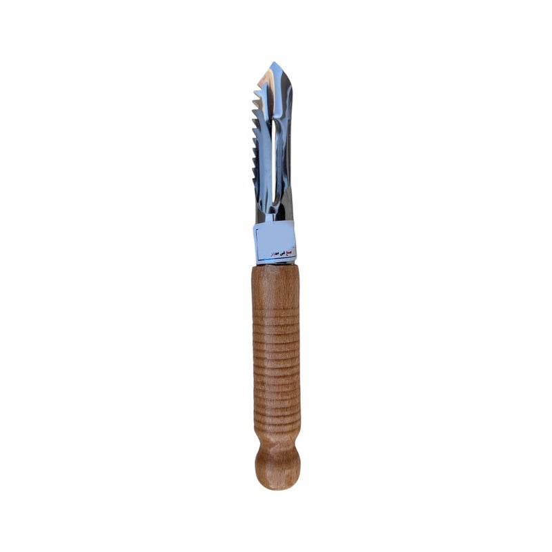 Stainless Steel Corer with Ergonomic Wooden Handle with Peeler - Vegetable Peeler Tool 2 * 1 Easily and Accurately - Image 1