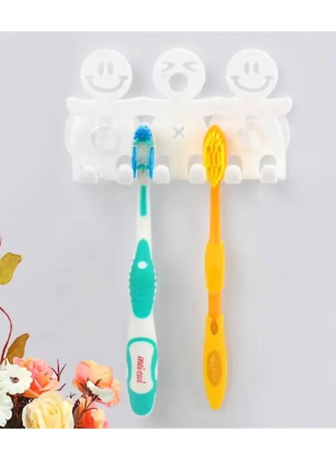 LANGMANNI - 1pc Toothbrush Holder Wall Mounted Suction Cup 5 Position - Image 1