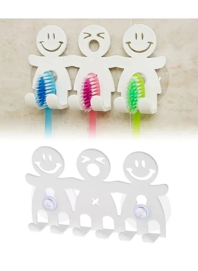 LANGMANNI - 1pc Toothbrush Holder Wall Mounted Suction Cup 5 Position - Image 1