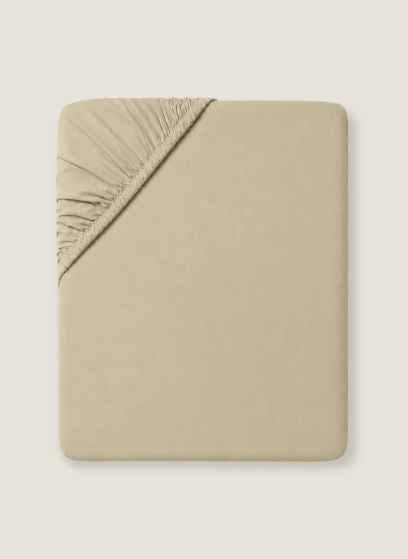 يسكن 500 Thread Count 100% Egyptian Cotton Sateen Fitted Sheet