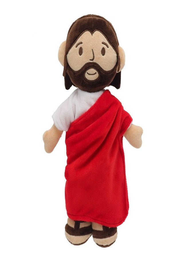 Yelakey Brown Jesus Plush Doll Guardian Stuffed Animal Baptism plushie Savior Toy Gifts for Church Sunday School Religious Easter Gift (RED) - Image 1
