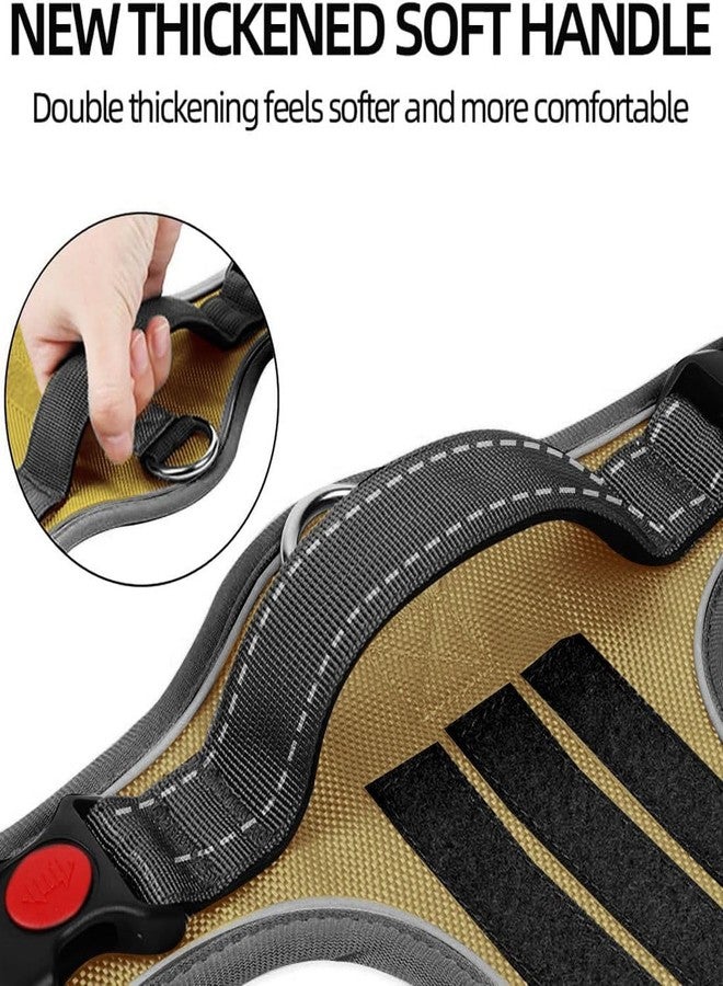 Berlin's PET ACCESSORIES Berlin's Nylon Dog Harness with Lease, No-Pull Dog Strap Pet Safety Belt with Control Handle, Harness for Medium&Large Dogs with Reflective Tape (Golden, XL for 22-45KGS Dog) - Image 5