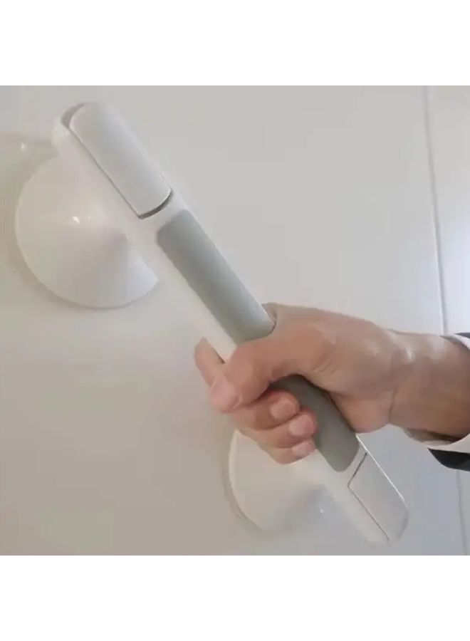 1 Pack Suction Cup Bathroom Grab Rail No Drill Non Slip Safety Handle Ergonomic Elderly Shower Rail Durable ABS PP Silicone Brushed Finish Shower Bathtub Fall Prevention Home Accessibility Minimalist Handle Sturdy Construction Mobility Aid - Image 5