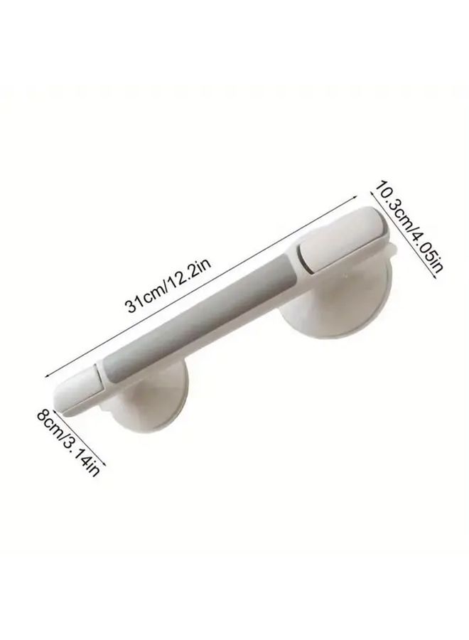 1 Pack Suction Cup Bathroom Grab Rail No Drill Non Slip Safety Handle Ergonomic Elderly Shower Rail Durable ABS PP Silicone Brushed Finish Shower Bathtub Fall Prevention Home Accessibility Minimalist Handle Sturdy Construction Mobility Aid - Image 3