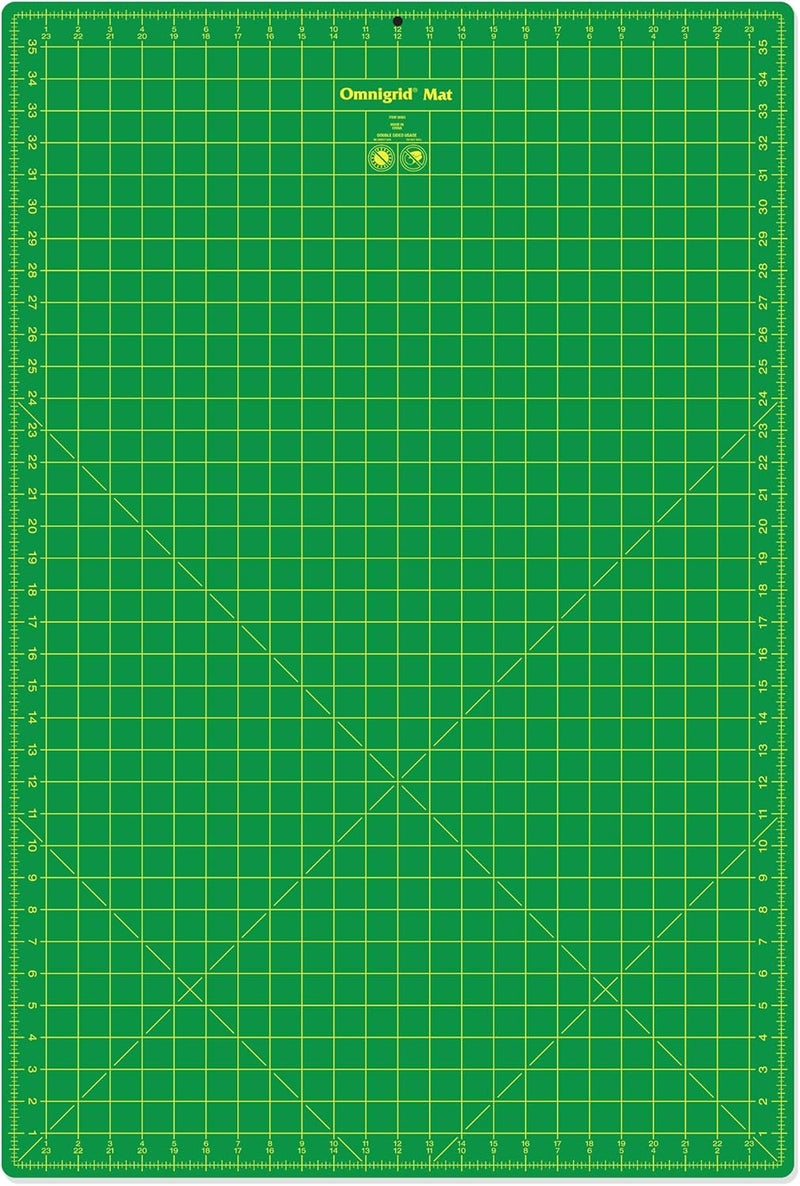 Omnigrid Dritz Gridded Mat, 24" x 36", Green,Grey - Image 1