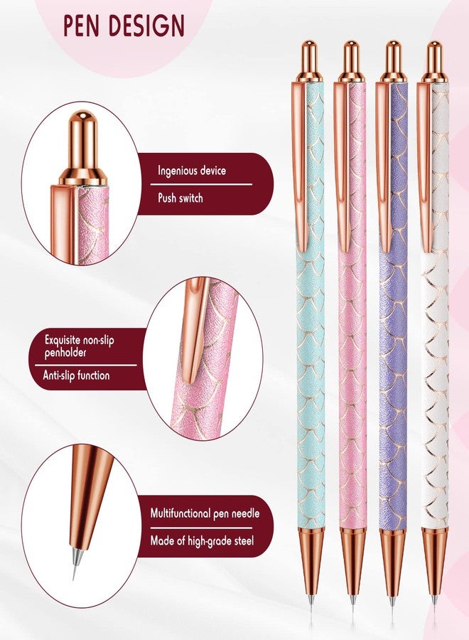 ايباك قلم إزالة الزوائد من إيباخ، 4 قطع، أداة لاصقة قابلة للسحب، قلم دبابيس لامع، أدوات إزالة الزوائد من الفولاذ المقاوم للصدأ للفينيل لإزالة الفقاعات في مشاريع الحرف اليدوية (لون أنيق) - Image 3