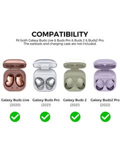 Ozone Case Compatible with Samsung Galaxy Buds 2 Pro  Galaxy Buds 2  Galaxy Buds Pro Galaxy Buds Live Diamond pattern PC Protective Cover with Keychain-Black  - Image 2