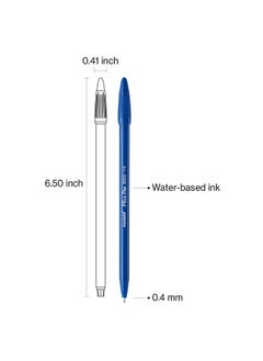 Monami Plus Pen 3000 Felt Tip Pens, Fine Point (0.4Mm), Fine Liner, Writing/Journaling/Note Taking At Home, School And Office, Blue, 12-Count  - Image 1