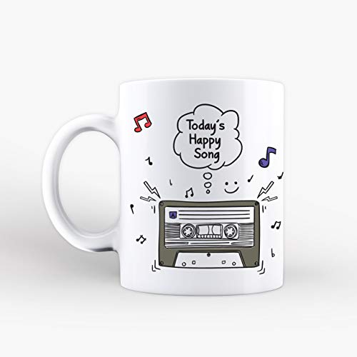 Oye Happy Music Addict Ceramic Premium Mug - Multicolour, 330ml - Image 2