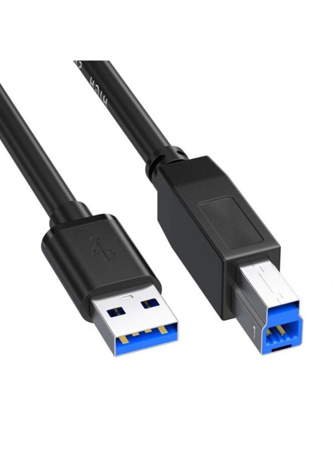 أبلينم كابل USB 3.0 من النوع A ذكر إلى النوع B ذكر بطول 1.5 متر، كابل USB 3.0 فائق السرعة من النوع A ذكر إلى النوع B ذكر - للماسحات الضوئية والطابعات ومحركات الأقراص الصلبة الخارجية لأجهزة الكمبيوتر المكتبية وغيرها - Image 1
