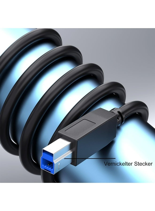 أبلينم كابل USB 3.0 من النوع A ذكر إلى النوع B ذكر بطول 1.5 متر، كابل USB 3.0 فائق السرعة من النوع A ذكر إلى النوع B ذكر - للماسحات الضوئية والطابعات ومحركات الأقراص الصلبة الخارجية لأجهزة الكمبيوتر المكتبية وغيرها - Image 4