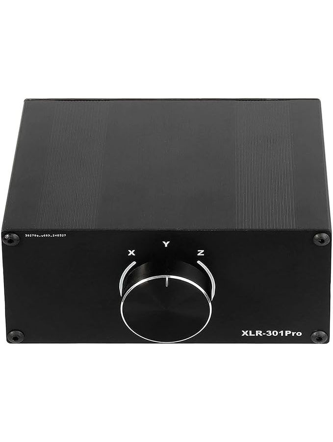 Double Mode XLR Audio Switcher 3 In 1 Out 1 In 3 Out Balanced Selector With Shielded Wiring Noise Cancelling 3 Male 1 Female - Image 1