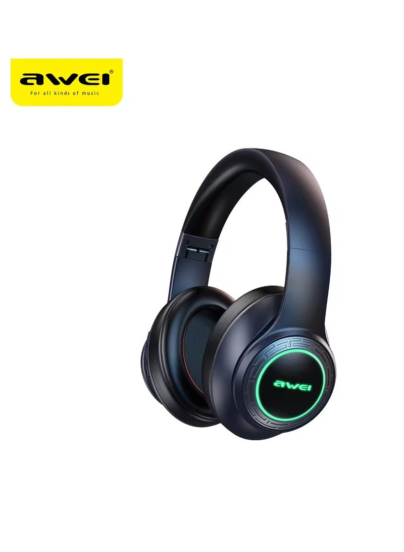 Awei A300BL Wireless Stereo Headphones Foldable - Black - Image 4