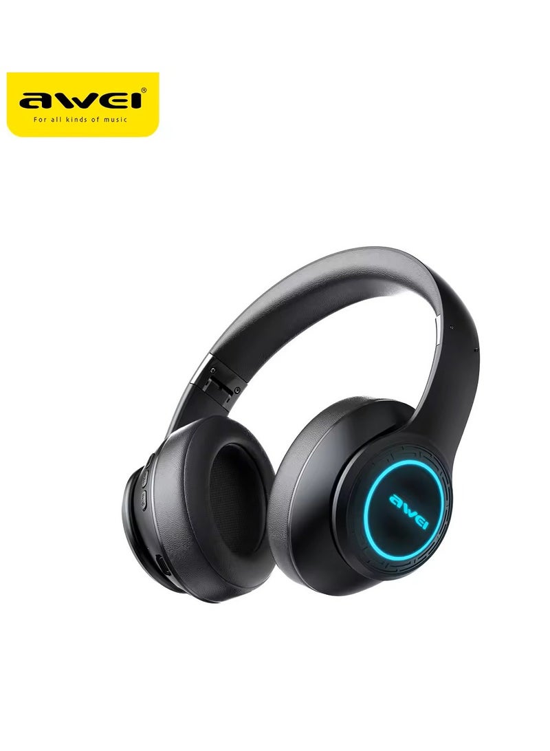 Awei A300BL Wireless Stereo Headphones Foldable - Black - Image 5