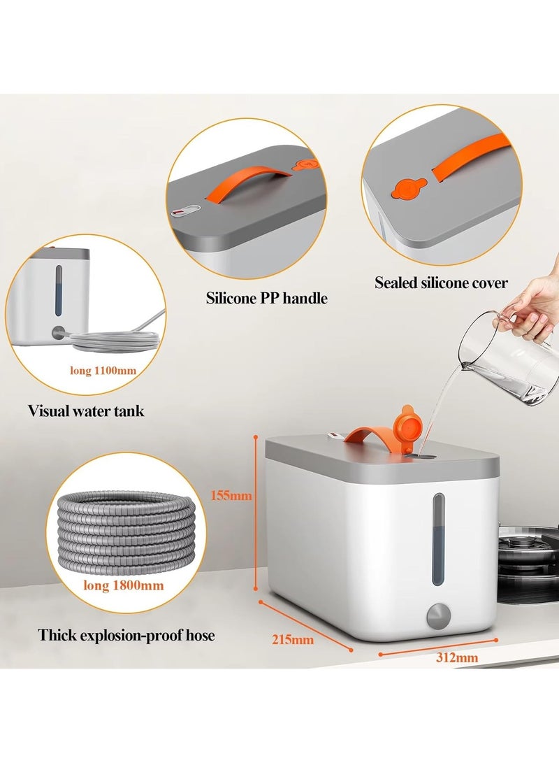 إيسي مكنسة بخارية محمولة - تسخين سريع 1200 واط، سعة كبيرة 750 مل مع 11 ملحقًا للتنظيف العميق والتعقيم على متعدد الأسطح - Image 4