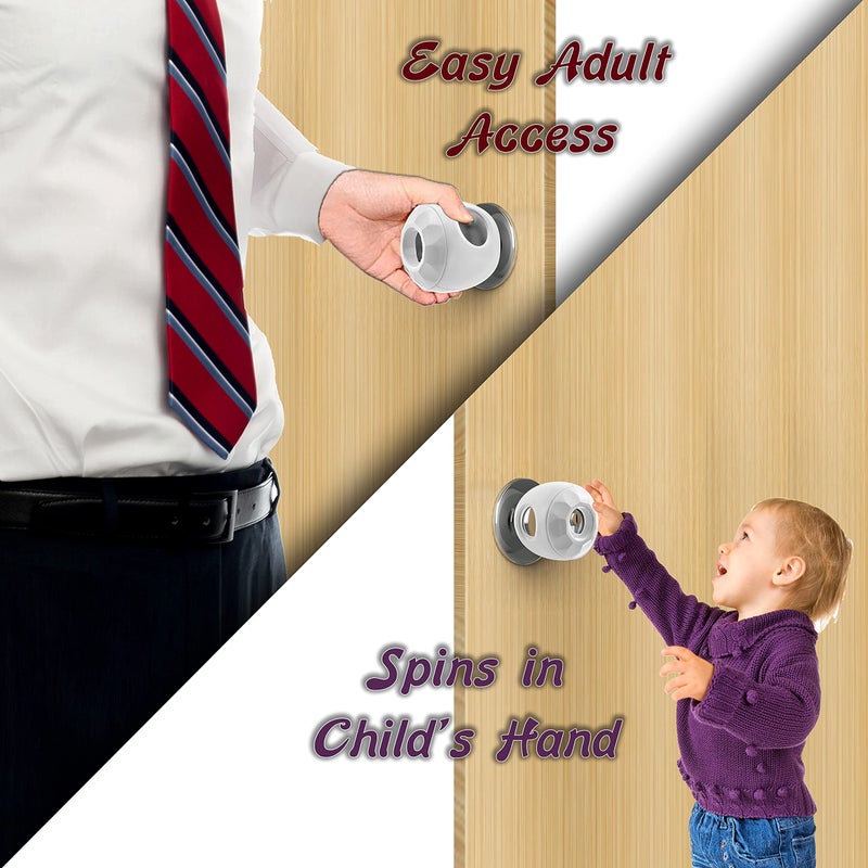 Driddle New & Improved - Door knob Baby Safety Cover - 5 Pack - Deter Little Kids from Opening Doors with A Child Proof Door Handle Lock - Driddle - Image 4
