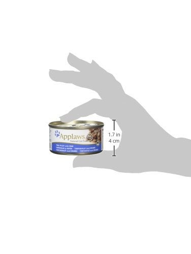 Applaws طعام قطط رطب طبيعي متميز من أبلاوز للقطط البالغة، فيليه تونة مع كابوريا في مرق عبوة من 24 × 70 جرام علب - Image 3