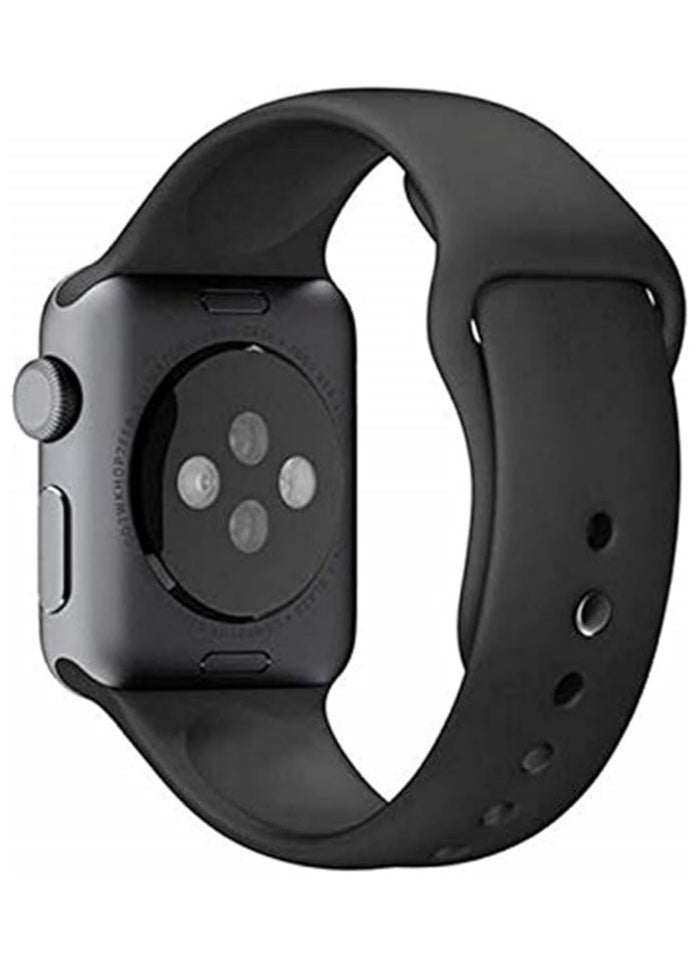 FITIT FITIT Bands for Apple Watch Band match with any Apple Watch Series 3 and Above (41mm 38mm and 40mm cases), Soft Silicone Sport Replacement Strap, Black  - Image 3