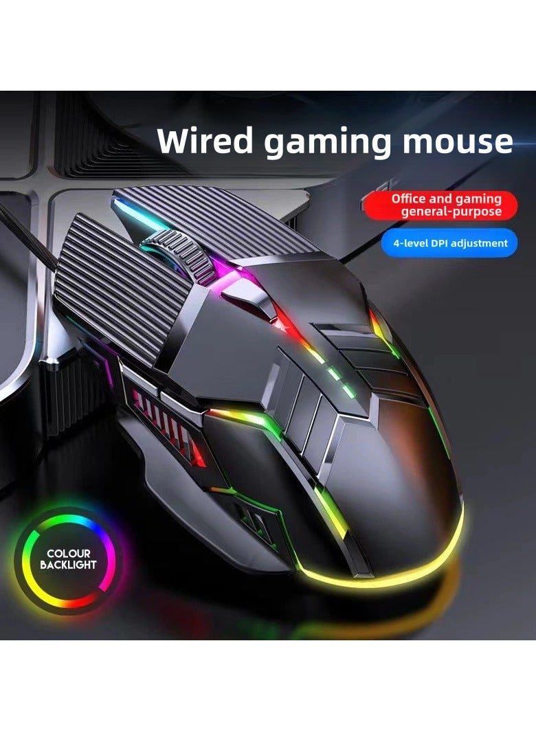 Wired RGB High-Performance Gaming Mouse – Ergonomic Design for Office, Home  Gaming, Silent Clicks for Laptop  Desktop Computers, Universal Compatibility for All Users - Image 4