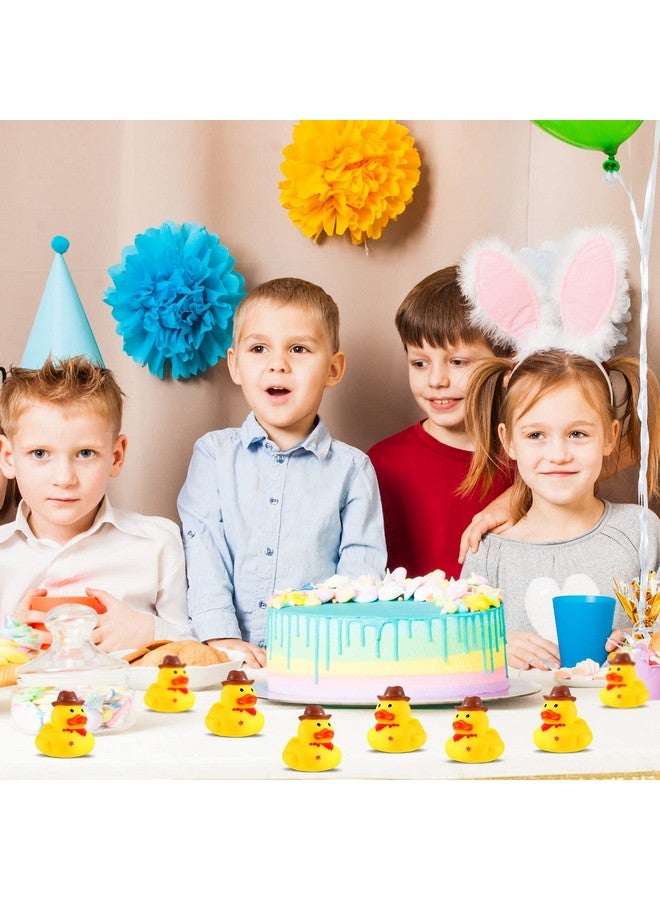 Deekin Set of 24 Cowboy Rubber Ducks with Hat - Western Rubber Duckies, Mini Ducks for Shower, Birthday, Swimming, Party - 2. 1 x 2 x 1. 9 Inches - Image 5