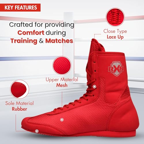 RXN Boxing Shoes (Red, Numeric_11) - Image 5