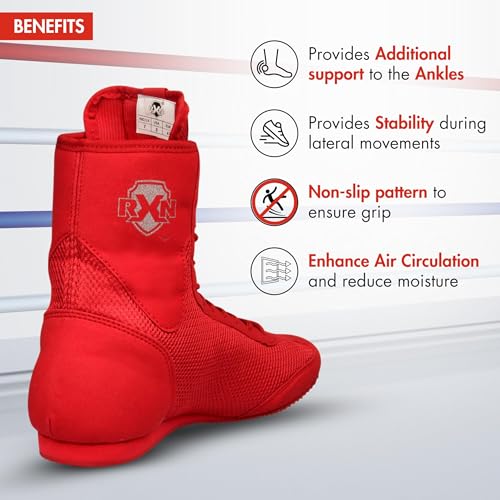 RXN Boxing Shoes (Red, Numeric_11) - Image 4