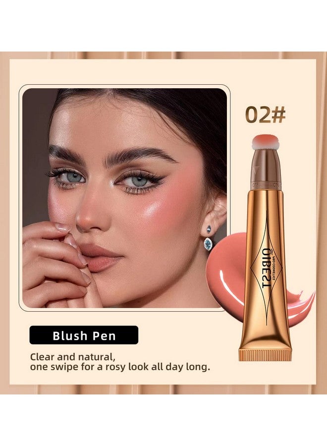 URQT Cream Bronzer Contour Beauty Wand, Highlighter Contour Blush With Cushion Applicator, Liquid Face Bronzer Makeup Wand Lightweight Natural Super Silky Cream Contour Stick Beauty Light Wand (Contour+Blush+Highlighter) - Image 4