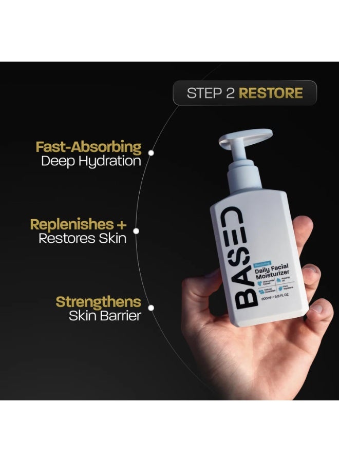 Based Daily Skincare Duo | Purifying Face Wash + Restoring Moisturizer | Built For All Skin Types | Healthy Ingredients | Hormone Safe - ZERO Endocrine Disruptors - Image 4