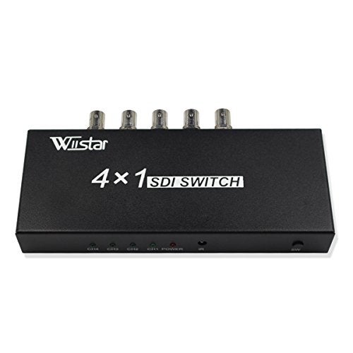 Wiistar 4x1 SDI Switcher with ReClock Technology, Supports SD, HD, 3G SDI up to 1320 Ft (4 Inputs, 1 Output) - Image 2