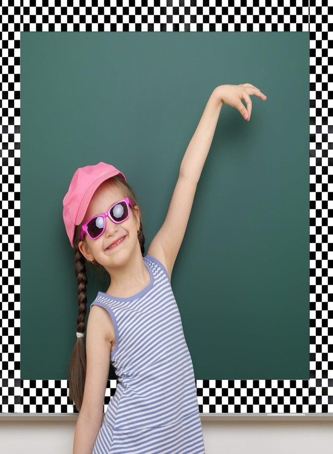 Bolsome 98.4ft Black Checkered Bulletin Board Borders, Black White Checkerboard Bulletin Board Trim for School Classroom Office Racing Themed Party Decoration, 3Rolls - Image 5