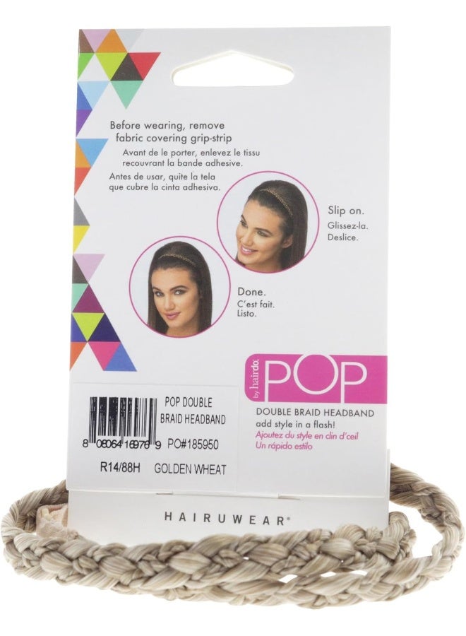 hairdo رباط رأس مزدوج ضفيرة - قمح ذهبي - Image 3
