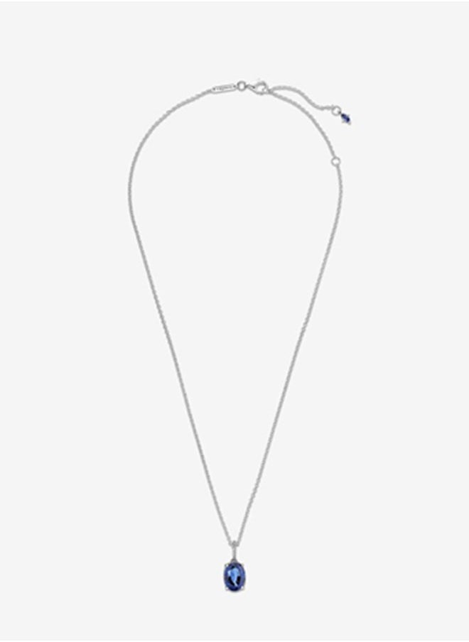 Generic Blue Gem Silver Necklace for Women  - Image 2