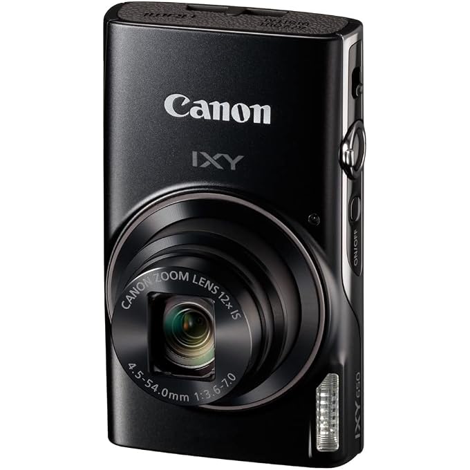 Canon Compact Digital Camera IXY 650 12x Optical Zoom IXY650 (BK) (Black) (Renewed) - Image 1