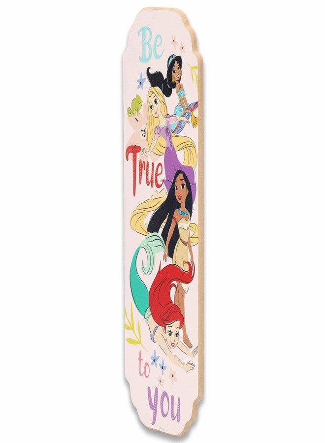 Open Road Brands Disney Princess Be True To You Wood Wall Art - Princess Wall Decor Featuring Jasmine, Rapunzel, Pocahontas, Ariel - Image 2