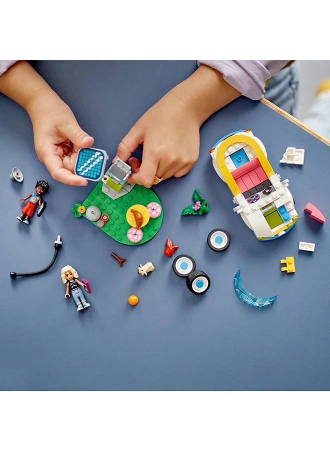 LEGO Friends Electric Car and Charger, Eco Vehicle Toy for 6 Plus Year Old Girls, Boys & Kids, Role-Play Adventure Set with Mini-Doll Characters Nova and Zac and a Pet Dog Figure Small Gift Idea 42609