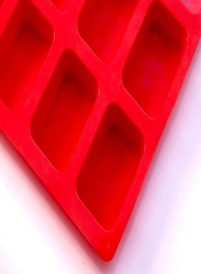 KITCHOOK قالب سيليكون للكب كيك/المافن من كيتشوك، تي بي إنكورب، 12 تجويف، شكل مستطيل، حواف دائرية، قالب سيليكون لصنع الصابون، والخبز، والمافن، وكعكات الجبن، حوالي 75-80 جرام، جي بي إس إيه (عبوة واحدة) AJ 055 - Image 2