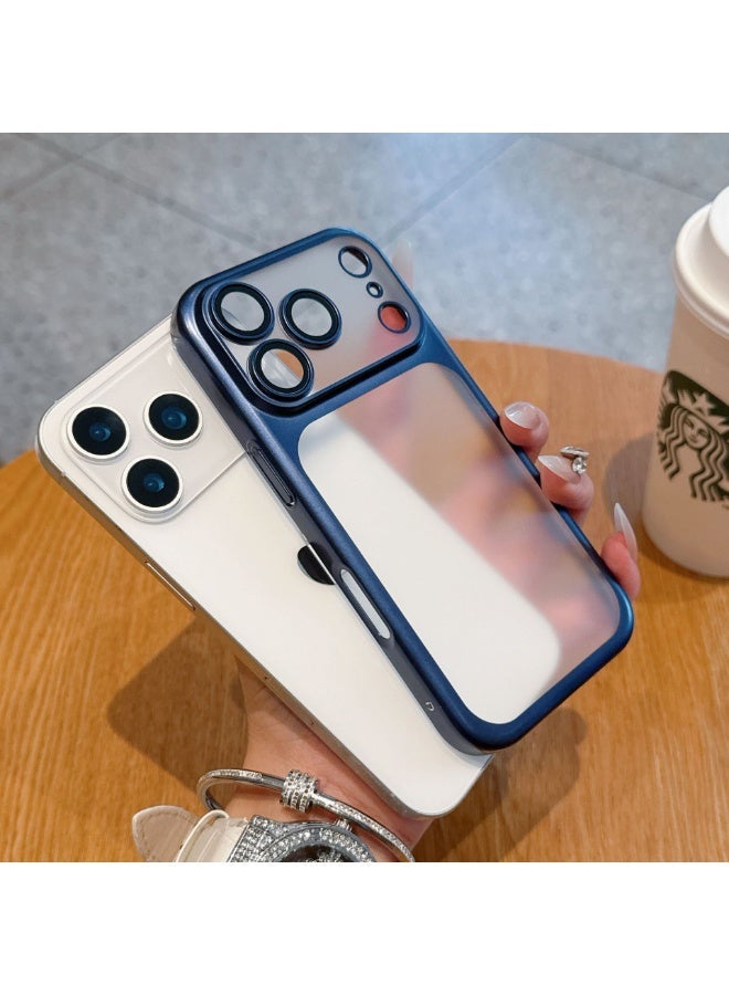 Luxury Frosted Transparent Matte Case for iPhone 17 Pro Max Full Lens Protection Metallic Color Frame Armor Back Cover - Image 5
