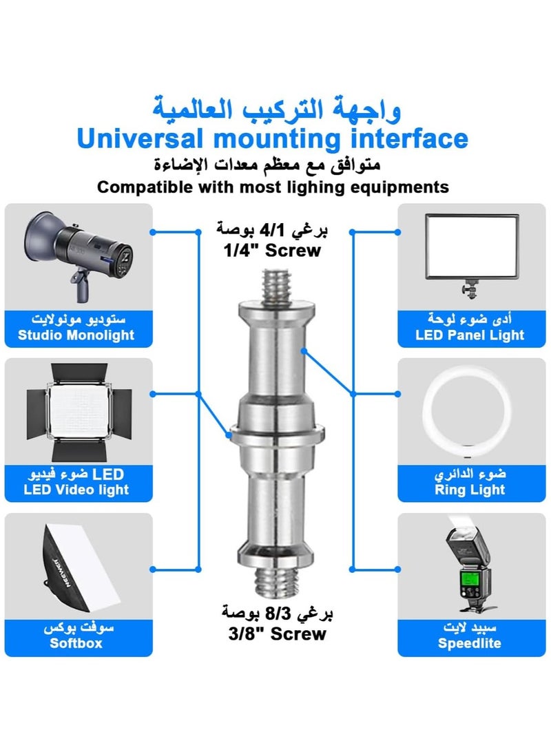 Arabest Photography Light Tripod Stand 280cm Adjustable Heavy Duty Stainless Steel Reflector Holder Max Load 10kg, Foldable Telescopic Video Studio Lighting Floor Tripod Stand for Softbox Umbrella Backgrounds - Image 4