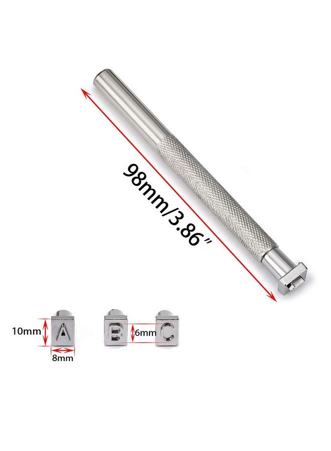 أونماي مجموعة طوابع الحروف والأرقام الكبيرة 1/4 بوصة / 6 مم مجموعة أدوات ختم الأبجدية الجلدية أدوات ختم حرفية جلدية (6 مم 36 قطعة) - Image 2