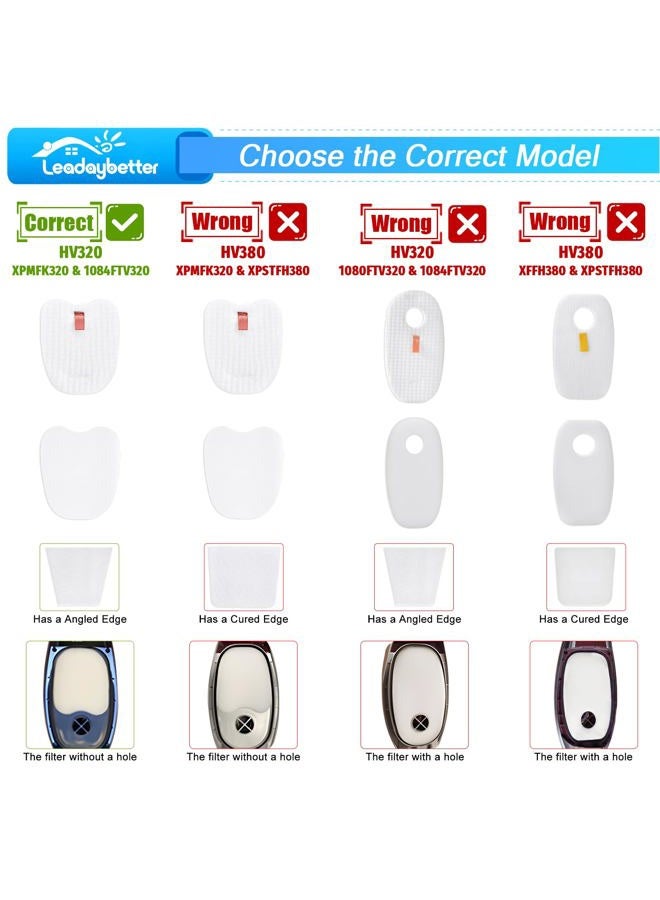 Leadaybetter 8 Pre-Filters (4 Foam+4 Felt) and 4 Post-Filters for Shark Rocket Zero-M Ultra-Light Corded Stick HV345 ZS350 ZS350C ZS351 ZS351C ZS352 Vacuums Replaces Shark Part # XPMFK320 & 1084FTV320 - Image 3