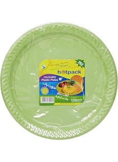 Hotpack Coloured Plastic Plates 10 Inch Multicolor 25 Pieces  - Image 1
