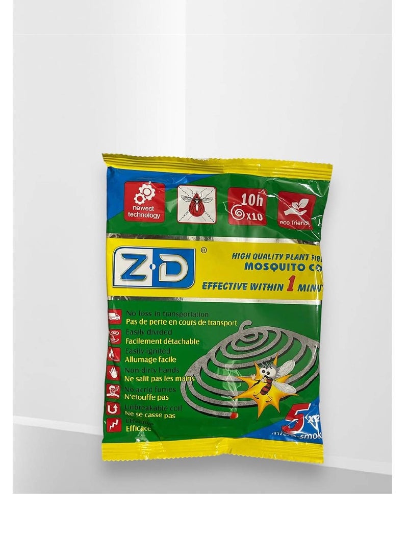 زي دي لفائف طارد البعوض من الألياف النباتية عالية الجودة (۱۰ لفائف) - Image 1