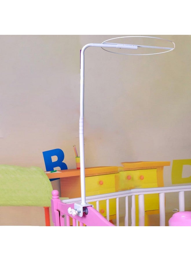 Vilemoon Crib Canopy Holder Mosquito Net Stand Holder Set Metal Adjustable Clip-On Stand Bracket for Rack Mosquito Net Accessories Easy Installation Height - Image 2