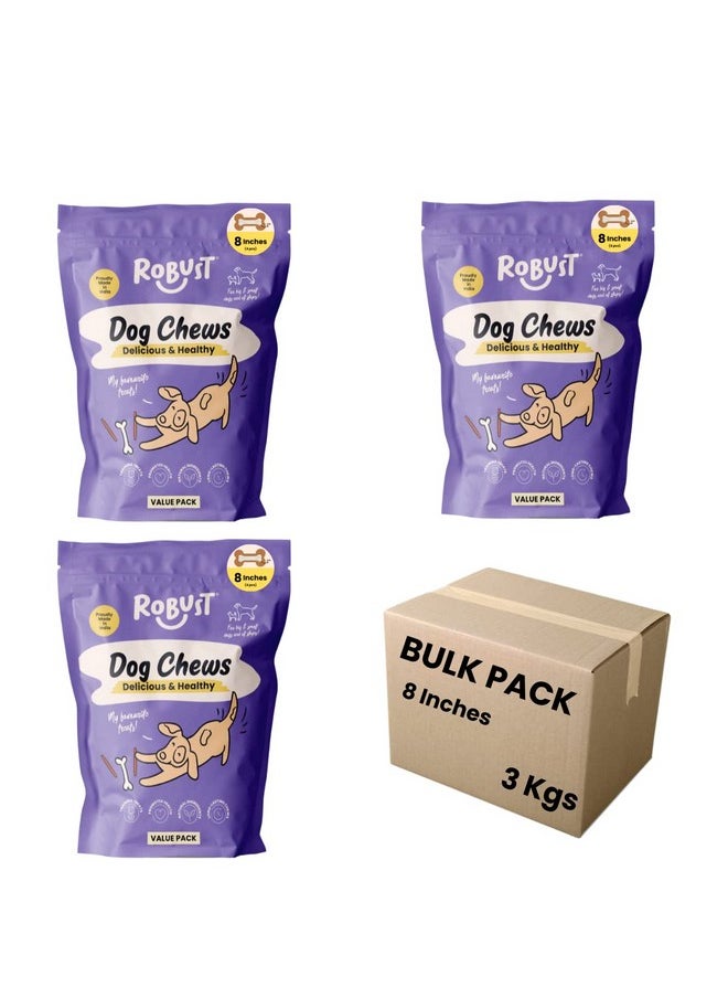 ROBUST ROBUST Dog Solid Chews Parent(Bulk Pack - 8 Inches X 3 Kgs), for All Life Stages  - Image 1