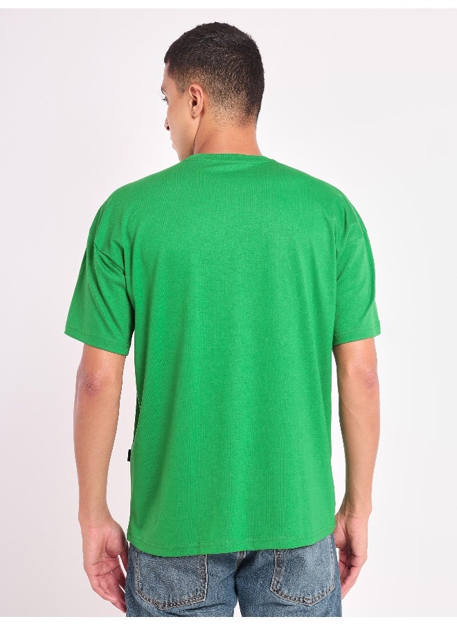 Beyoung Teach Peace Printed Oversized T-shirt for Men  - Image 3