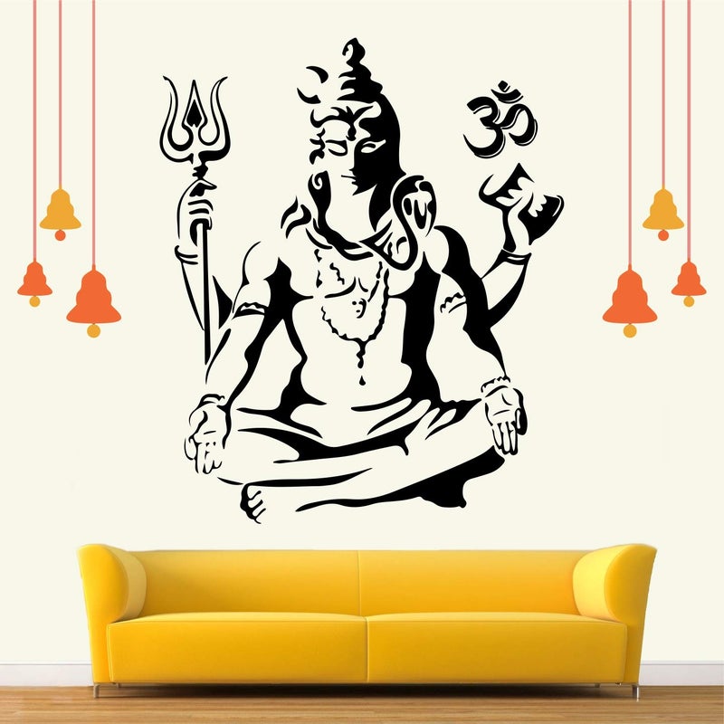 StickMe 'Meditating Shiva Wall Sticker ' -SM391 (Multi Colour, Vinyl - 120cm X 70 cm)-self adhesive - Image 5