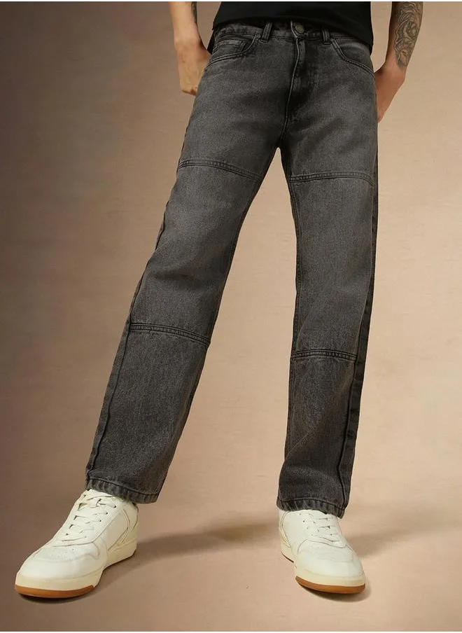 دينيس لينغو Men’s Relaxed Fit Light Grey Jeans – Casual and Comfortable