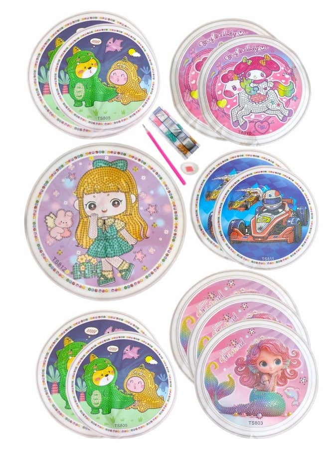 Tera13 TERA 13 Diamond Painting Kits for Kids Cute Unicorn Art and Crafts for Kids, Birthday Return Gifts for Girls, Art and Craft Kit, DIY Kit for Kids, Christmas Gift for Kids, DIY Craft (Pack of 10) - Image 1